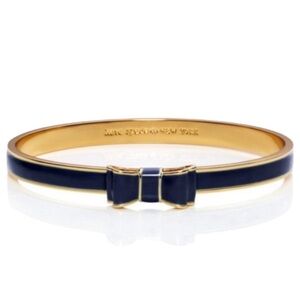 Kate Spade Navy and Gold Bow Bangle